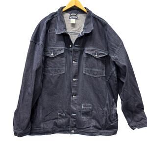 Vintage MoJeans Jean Jacket Mens 6XL Dark Wash Blue Denim Maurice Malone Hip Hop